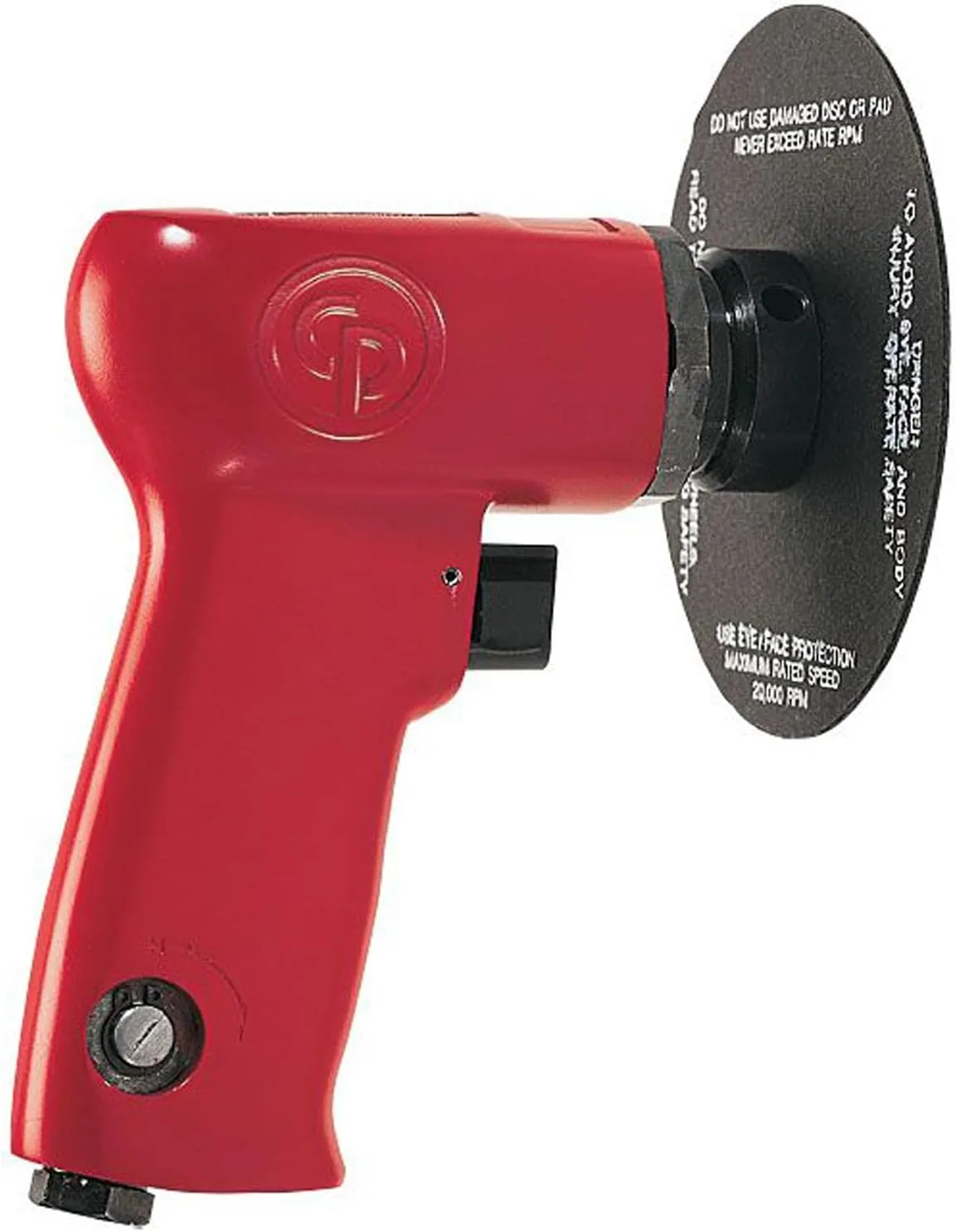Chicago Pneumatic CP9778 - Air Sander Tool, Home Improvement, Woodworking Tools, Polisher, Rust Removal, Right Angle Sanding Tool, Pistol Handle, Hook & Loop, 5 Inch (125 mm), 0.5 HP/370W - 14000 RPM