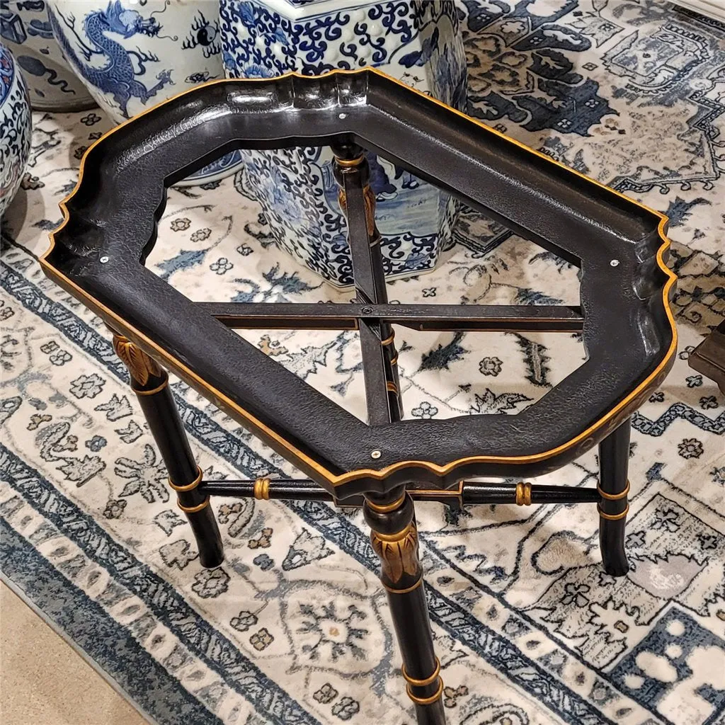 Chinoiserie Blue and White Porcelain Tray Table - Blue Willow 14203