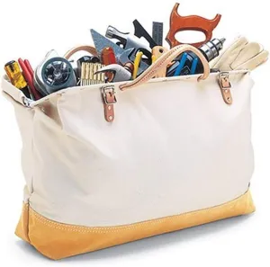 CLC Custom Leathercraft 304X Reinforced Masons Tool Bag, beige