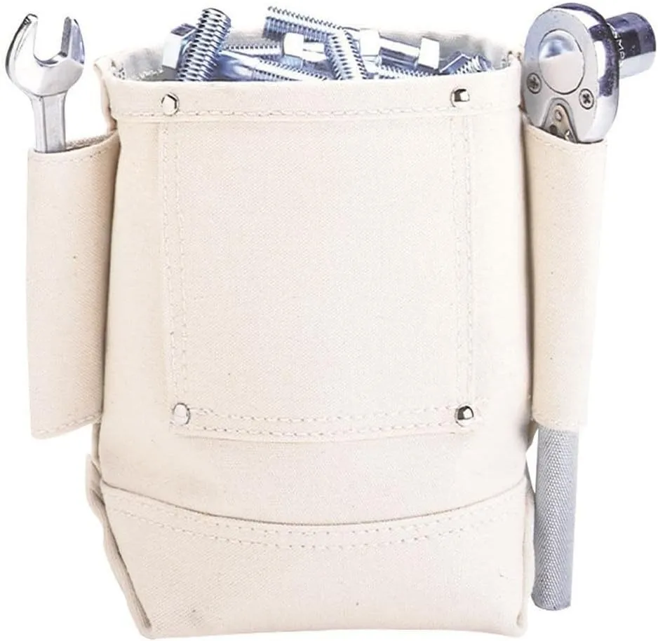CLC Custom Leathercraft 914 Canvas Nut and Bolt Bag , White