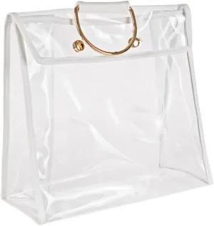 Clear Handbag Protector Organizer Durable Transparent Bag with Hook for Women Fashionable Storage for Purses Accessories and More
