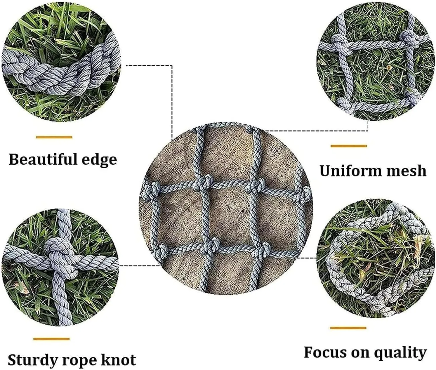 Climbing Frame Net for Kids Adults – Heavy-Duty Hemp Rope Netting for Outdoor Playground, Cargo Climbing Nets,Backyard Playset, Adventure Play Mesh(21.3*27.9ft)
