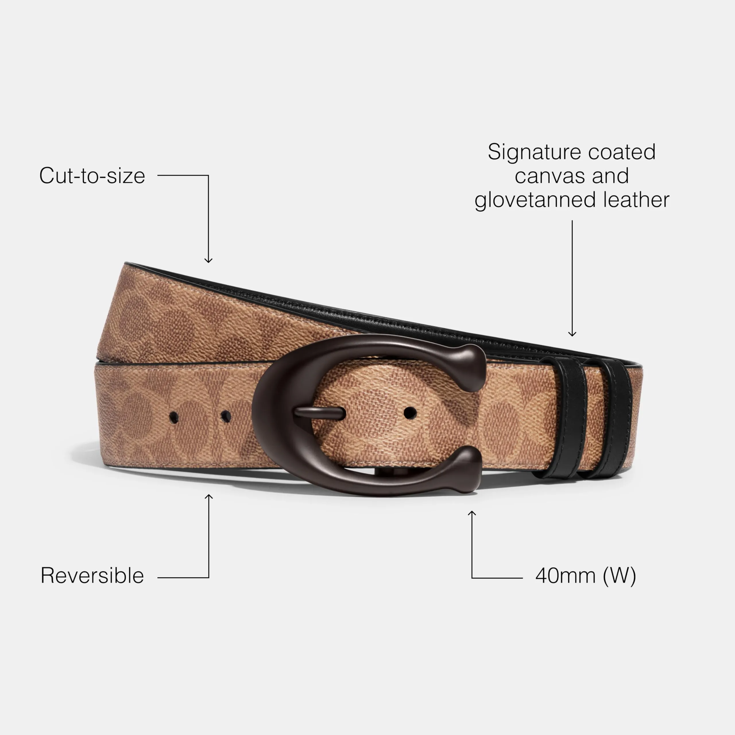 Coach40MM Sculpted C Belt