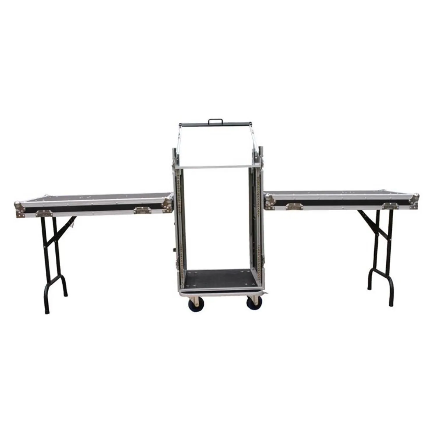 Cobra FC156 19" 16u   10u Slant with Tables and Wheels Flight Case