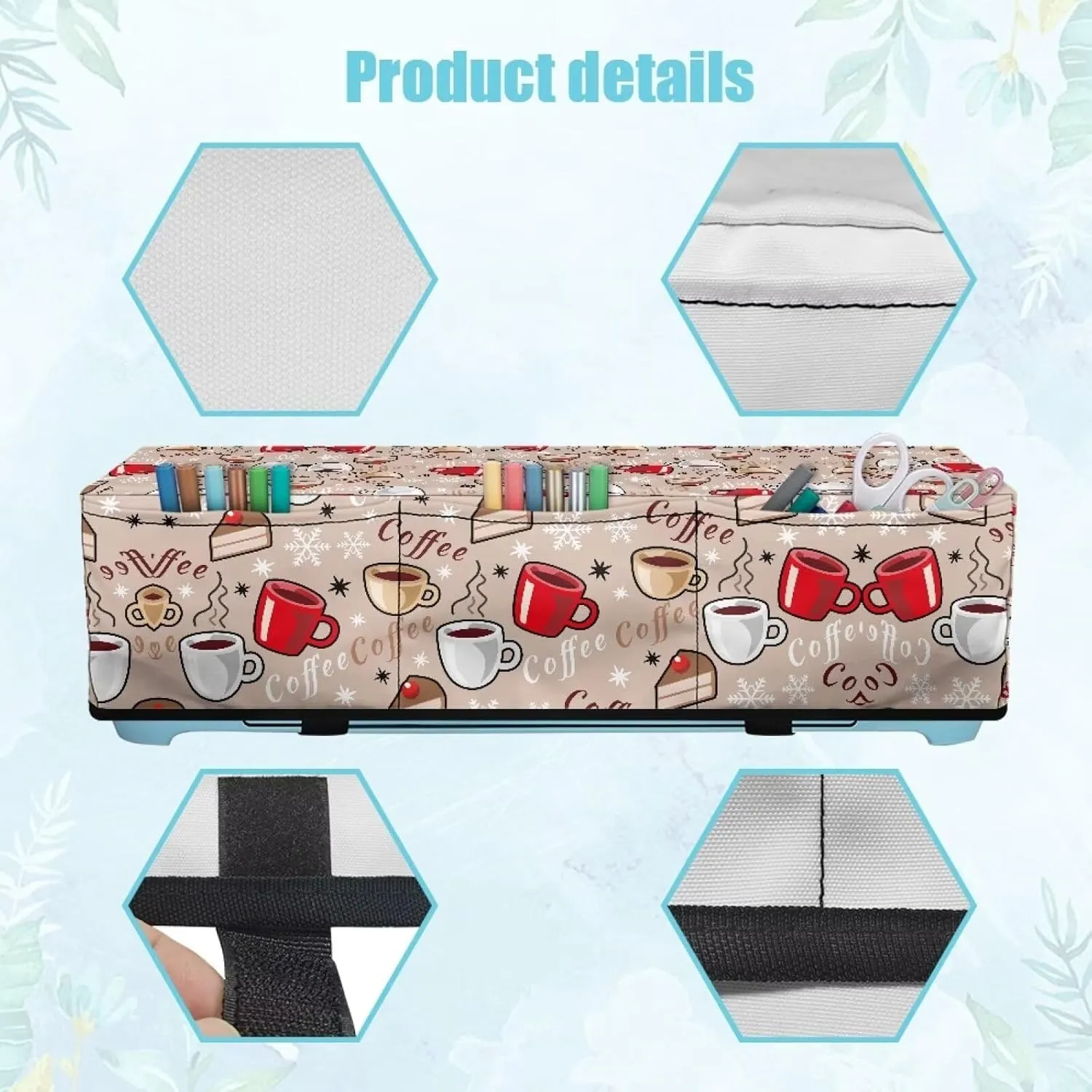 Coffee Carrying Case Cover Dust Cover Stain Resistant Durable Organizer Accessories with Pockets Lightweight Waterproof Cutting Machine Accessories