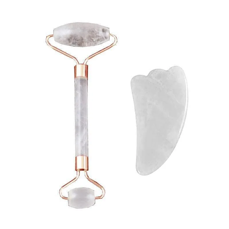 Color: Crystal Clear - Gemmalina Rock N Roll Natural Gem Rollers and Gem Stones