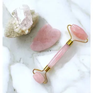 Color: Rose Pink Crystal - Gemmalina Rock N Roll Natural Gem Rollers and Gem Sto