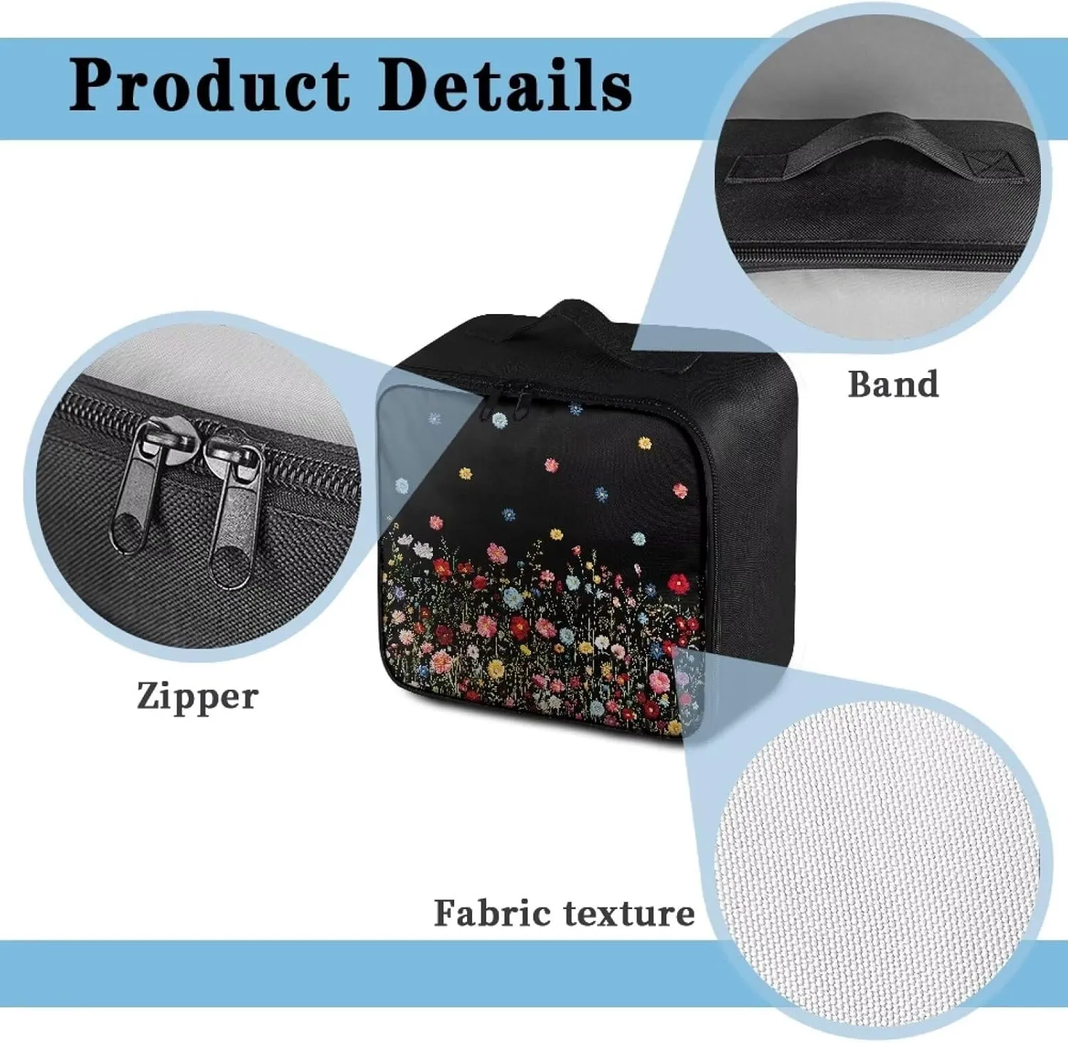 Colorful Daisy Print Medicine Bag for Travel First Aid Kit with Medicine Pockets Emergency Medical Kit Bag Empty First Aid Bag