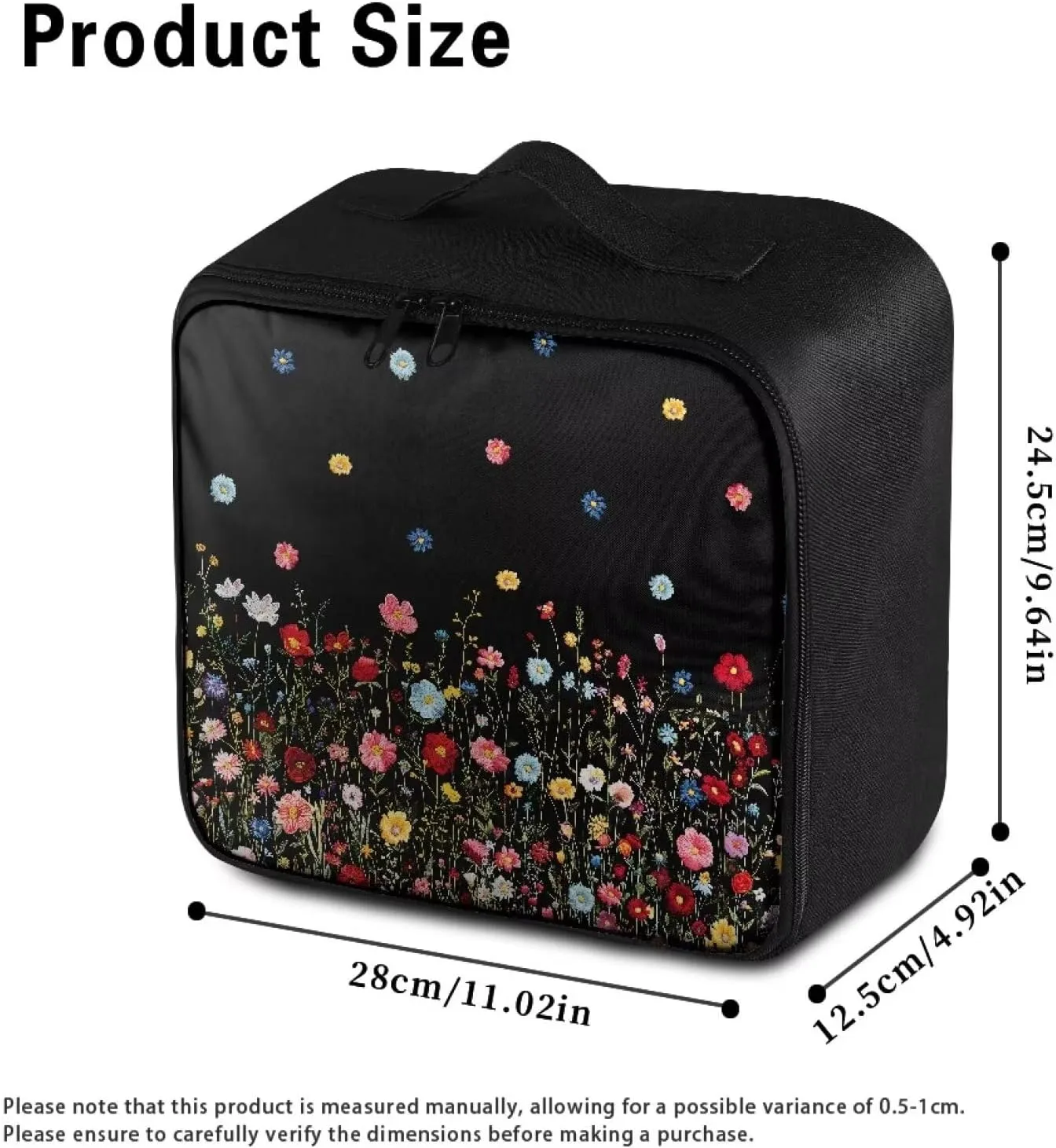 Colorful Daisy Print Medicine Bag for Travel First Aid Kit with Medicine Pockets Emergency Medical Kit Bag Empty First Aid Bag