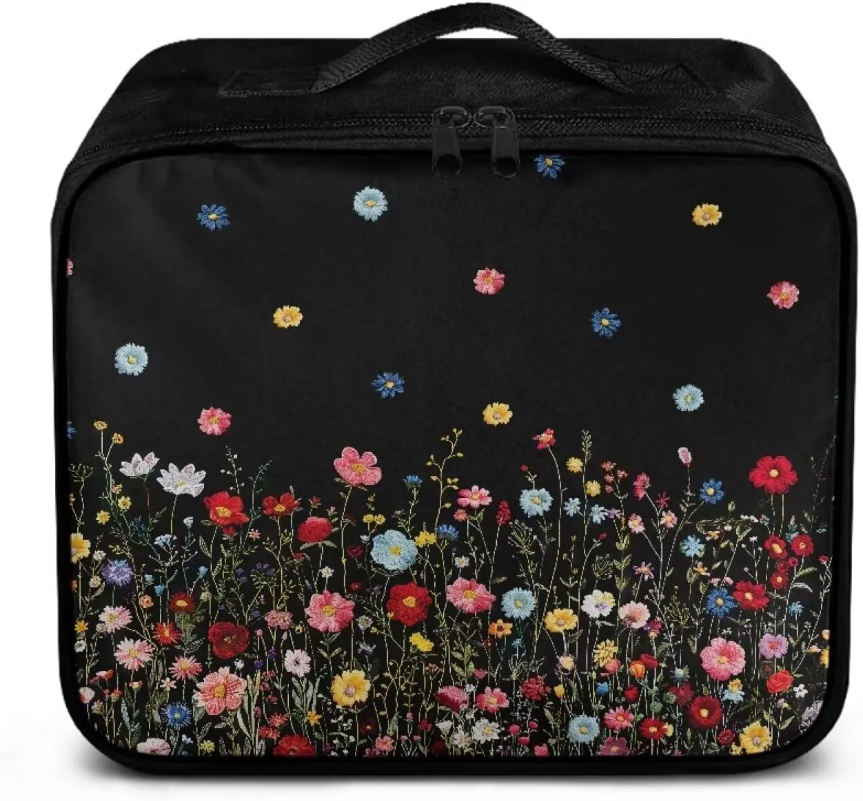Colorful Daisy Print Medicine Bag for Travel First Aid Kit with Medicine Pockets Emergency Medical Kit Bag Empty First Aid Bag