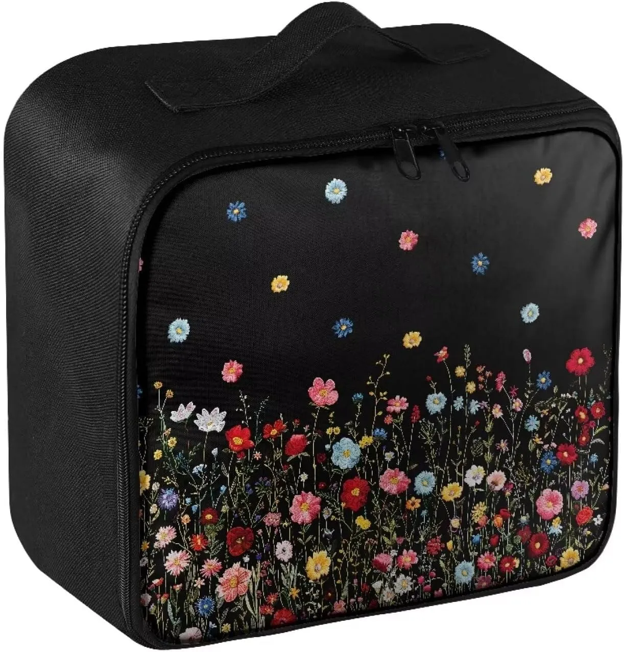 Colorful Daisy Print Medicine Bag for Travel First Aid Kit with Medicine Pockets Emergency Medical Kit Bag Empty First Aid Bag