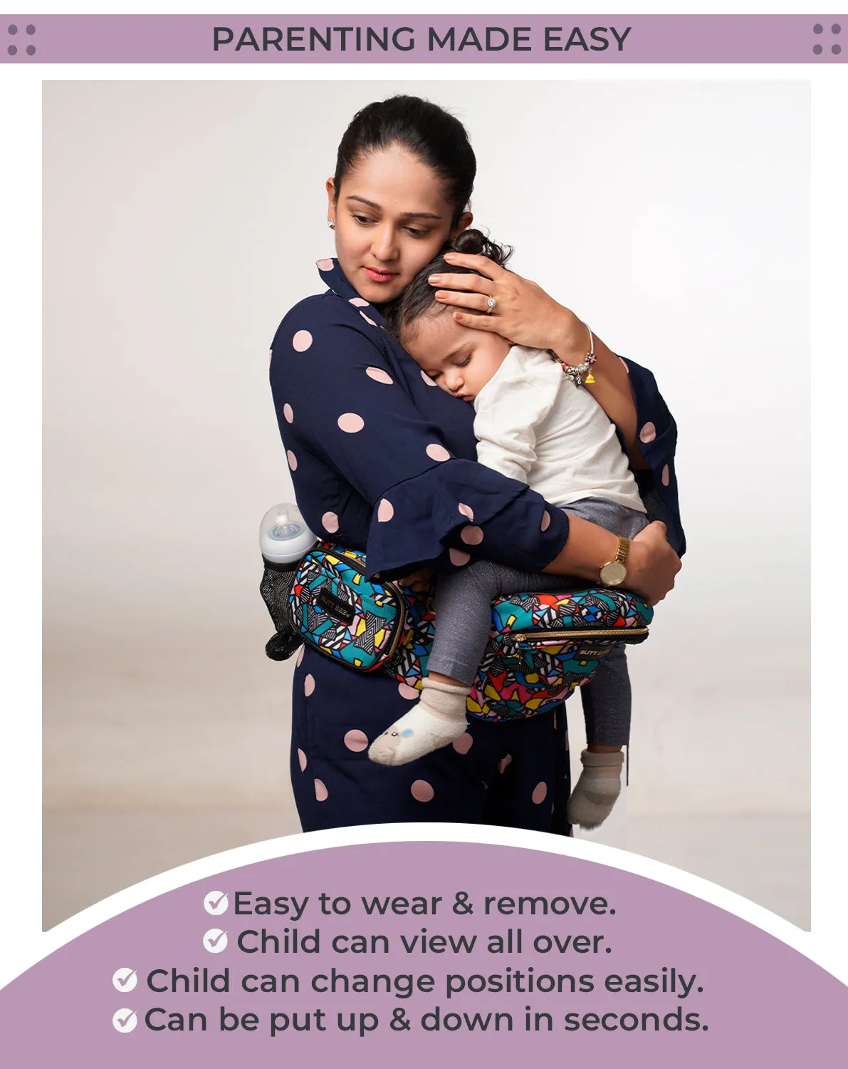 Comic Baby Carriers with Hip Seat
