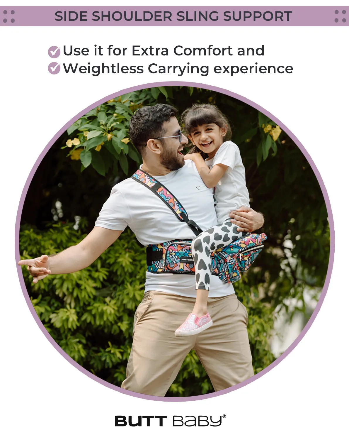 Comic Baby Carriers with Hip Seat