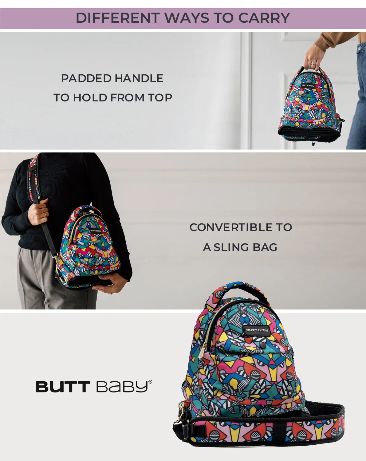Comic Baby Carriers with Hip Seat