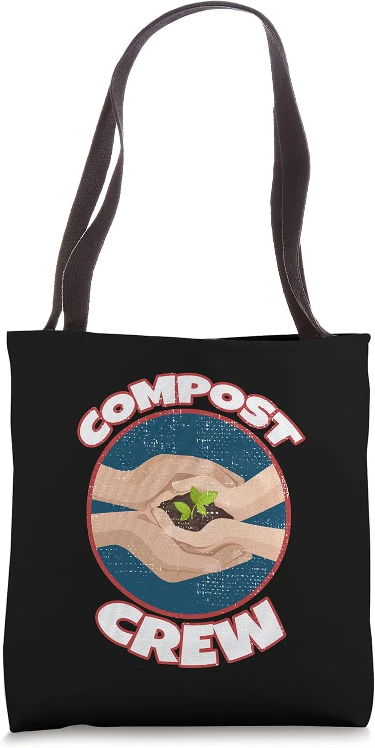 Compost Crew Turning Food Waste Into Fertilizer Compost Tote Bag
