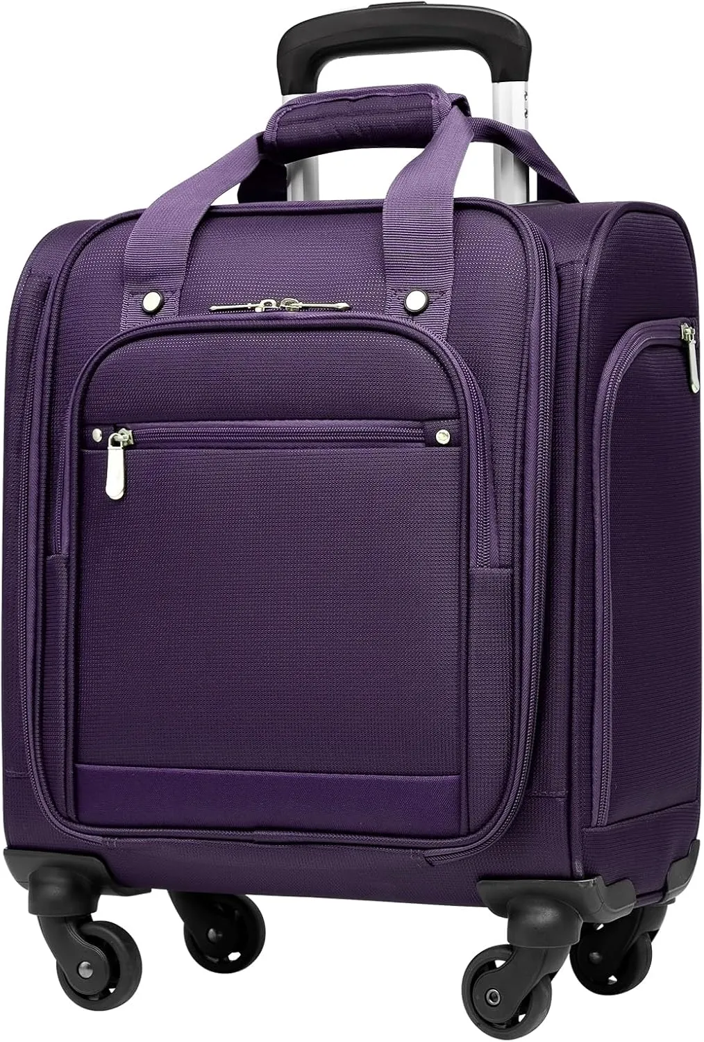 Coolife Underseat Carry On Luggage Softside Lightweight Rolling Travel Bag Spinner Suitcase