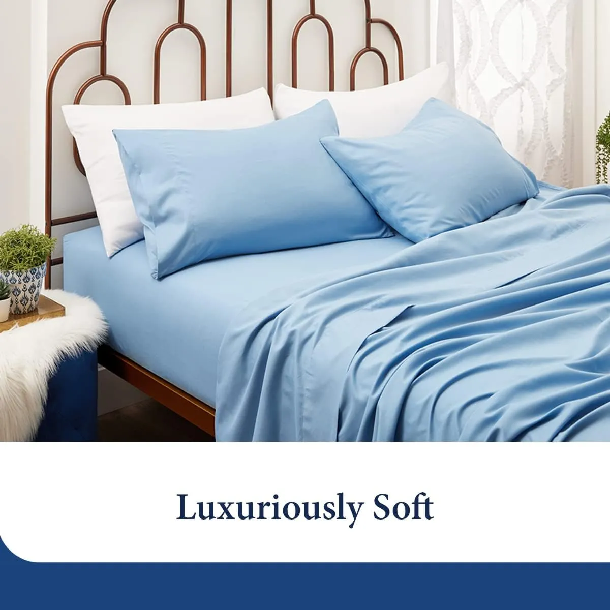 Cosy House Collection Premium Rayon Derived from Bamboo Pillowcase Set of 2 - Ultra Soft, Cooling & Breathable Bedding (King, Silver)