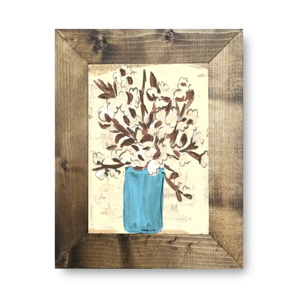 Cotton Vase Framed Art