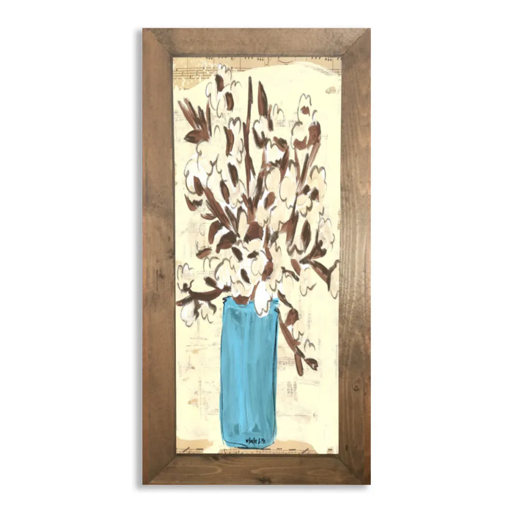 Cotton Vase Framed Art