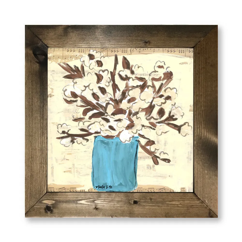 Cotton Vase Framed Art