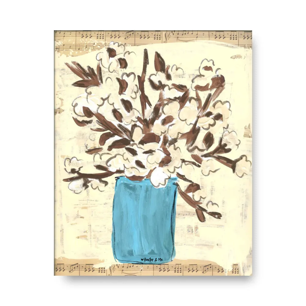 Cotton Vase Wrapped Canvas