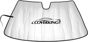Coverking Custom Fit Windshield Sunshade/Frost Shield Designed for Select Chevrolet Models: Reflective, Foldaway/Roll-Up with Hook and Loop Closure