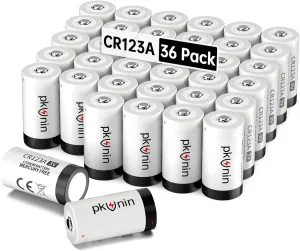 CR123A 3V Lithium Battery CR17345 3 Volt Photo Batteries 36 Pack, 10 Years Shelf Life