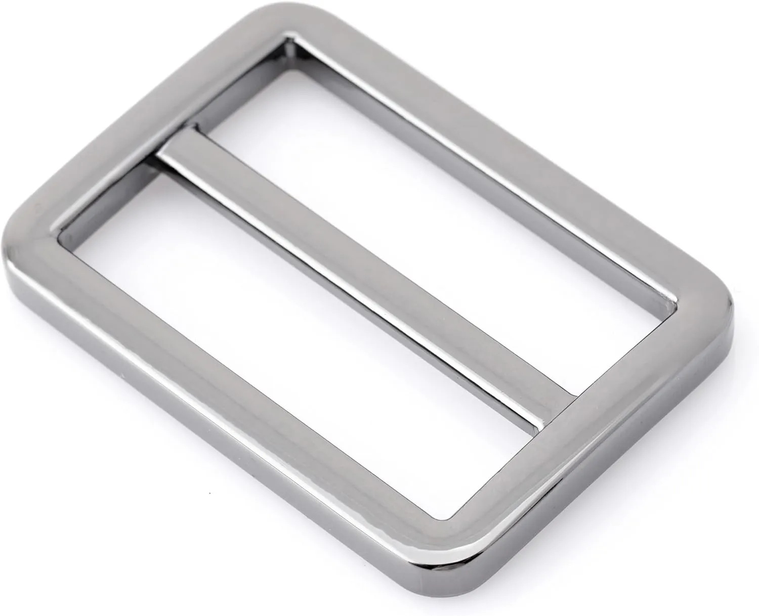 CRAFTMEMORE Flat Metal Slide Buckle Triglide Strap Keeper Leathercraft Bag Belt Adjuster Sliders 6 Pack VTSL
