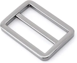 CRAFTMEMORE Flat Metal Slide Buckle Triglide Strap Keeper Leathercraft Bag Belt Adjuster Sliders 6 Pack VTSL