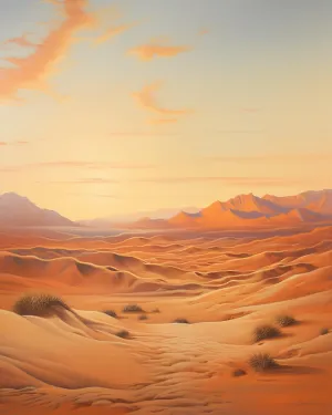Cross-Stitch Stamped Kits, Desert Dunes at Dusk, Printed Cross Patterns, Embroidery Crafts Needlepoint Kit, Beginners Starter Kits, DIY Handmade Gifts 11CT 3 Strands 16x20 inch