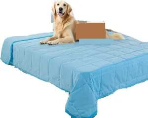 Cute Artificial Pet Nest Durable Dog Blanket, Artificial Pet Blanket, Suitable for Pets, Children's Bed, Sofa Cover, Hot Summer Suitable for Indoor Pets(Blue)