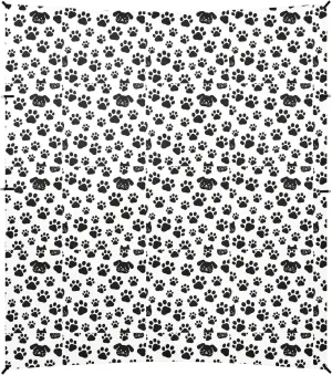 Cute Black Paw Prints Stable Beach Tent UPF50  Protection Water-Resistant Large Sun Shade with Sturdy Poles, Sandbags and Shovel for Family Travel