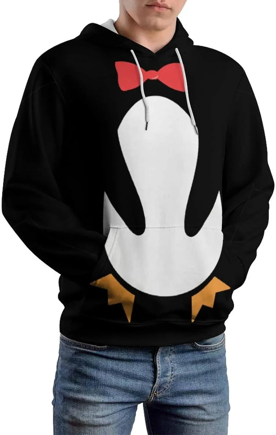 Cute Penguin Hoodie Funny Hoody Sweatshirts for Mens/Kids Active Hoodies