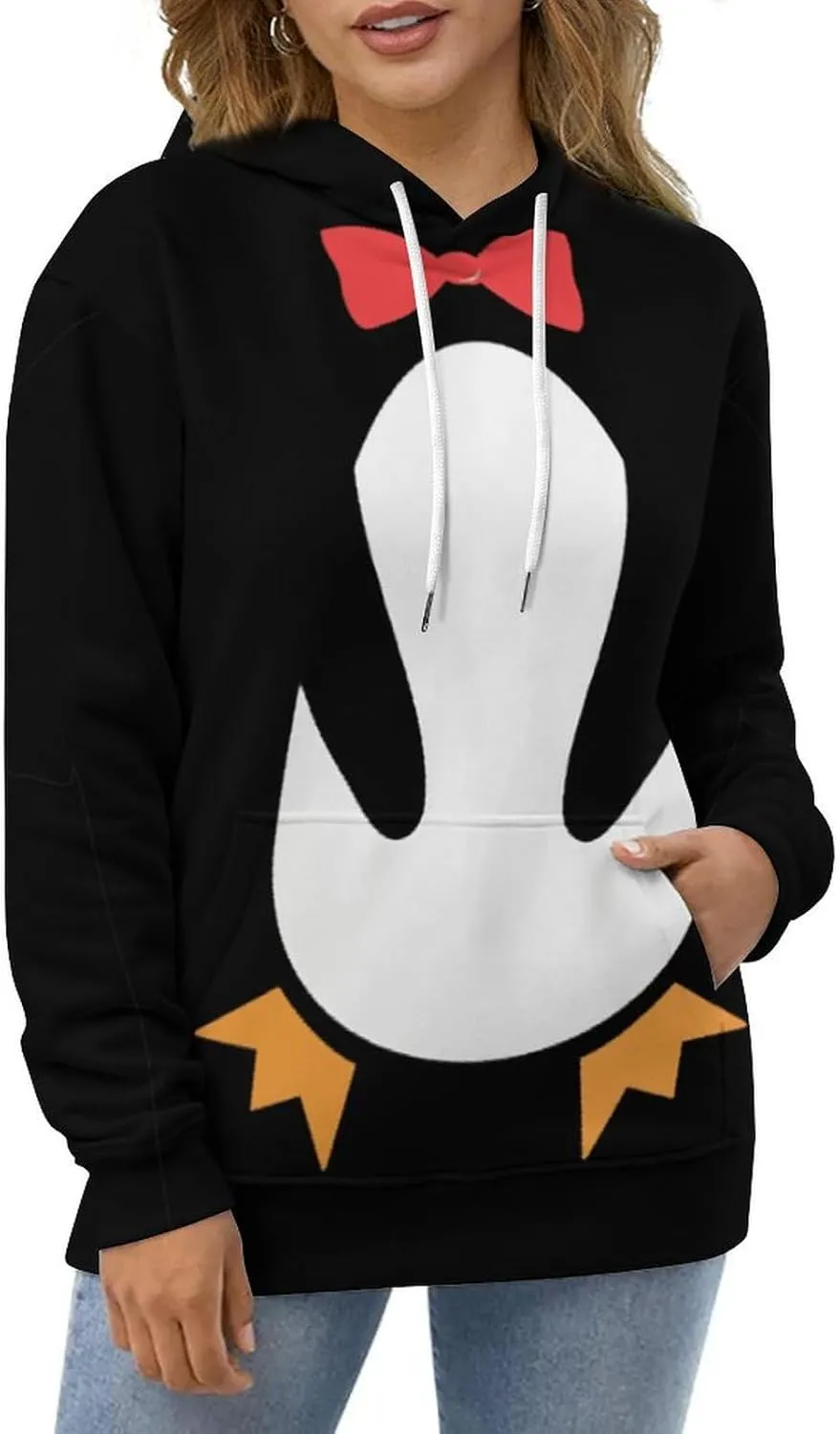 Cute Penguin Hoodie Funny Hoody Sweatshirts for Mens/Kids Active Hoodies