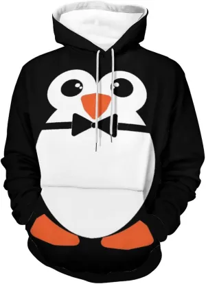 Cute Penguin Hoodie Funny Hoody Sweatshirts for Mens/Kids Active Hoodies