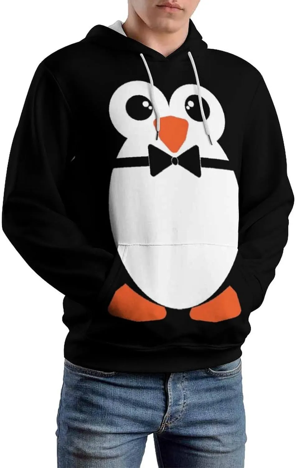 Cute Penguin Hoodie Funny Hoody Sweatshirts for Mens/Kids Active Hoodies