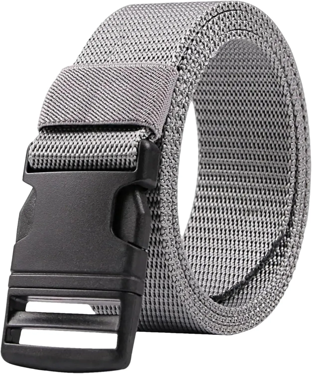 Dcvmvmn Unisex Nylon Canvas Belt Casual Outdoor Work Hiking Belt For Men Women Metal-Free Plastic Buckle Belt