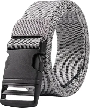 Dcvmvmn Unisex Nylon Canvas Belt Casual Outdoor Work Hiking Belt For Men Women Metal-Free Plastic Buckle Belt