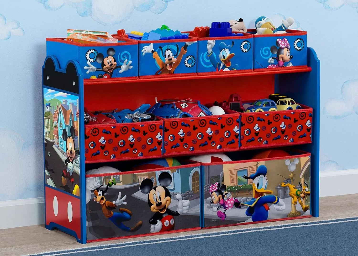 Delta Children Disney Mickey Mouse Deluxe 9 Bin Design and Store Toy Organizer, Greenguard Gold Certified