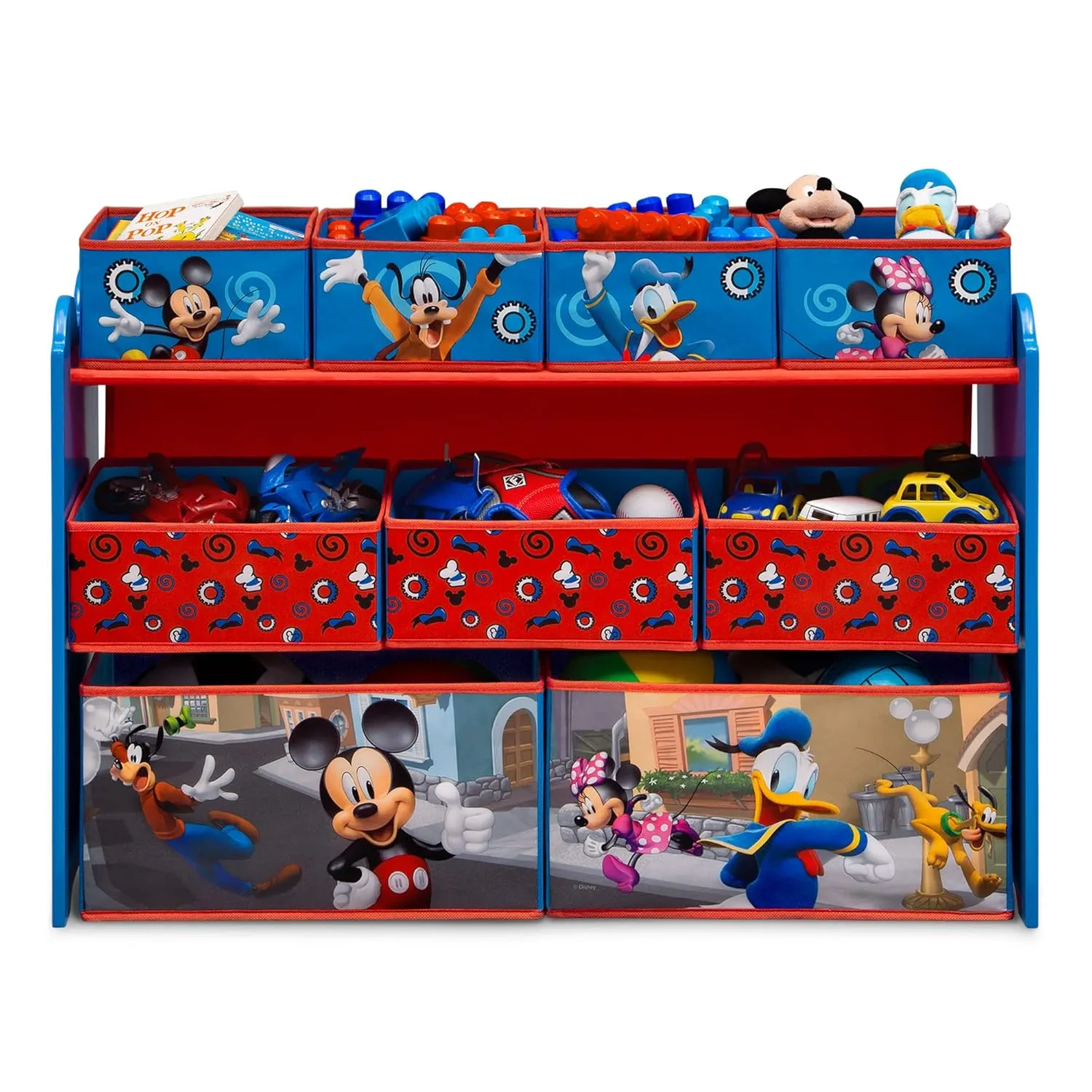 Delta Children Disney Mickey Mouse Deluxe 9 Bin Design and Store Toy Organizer, Greenguard Gold Certified