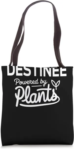 DESTINEE Powered by Plants Personalized Gift For Plant Moms Tote Bag
