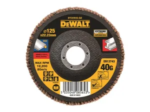 DEWALT DT30602 Extreme Metal Flap Disc 125 x 22.2mm x 40G