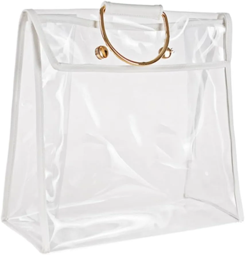 Didiseaon Clear Bag Organizer for Women Handbag Protector with Hook Transparent Storage Case for Purses Accessories and Clothes Stylish Design for Closet Organization