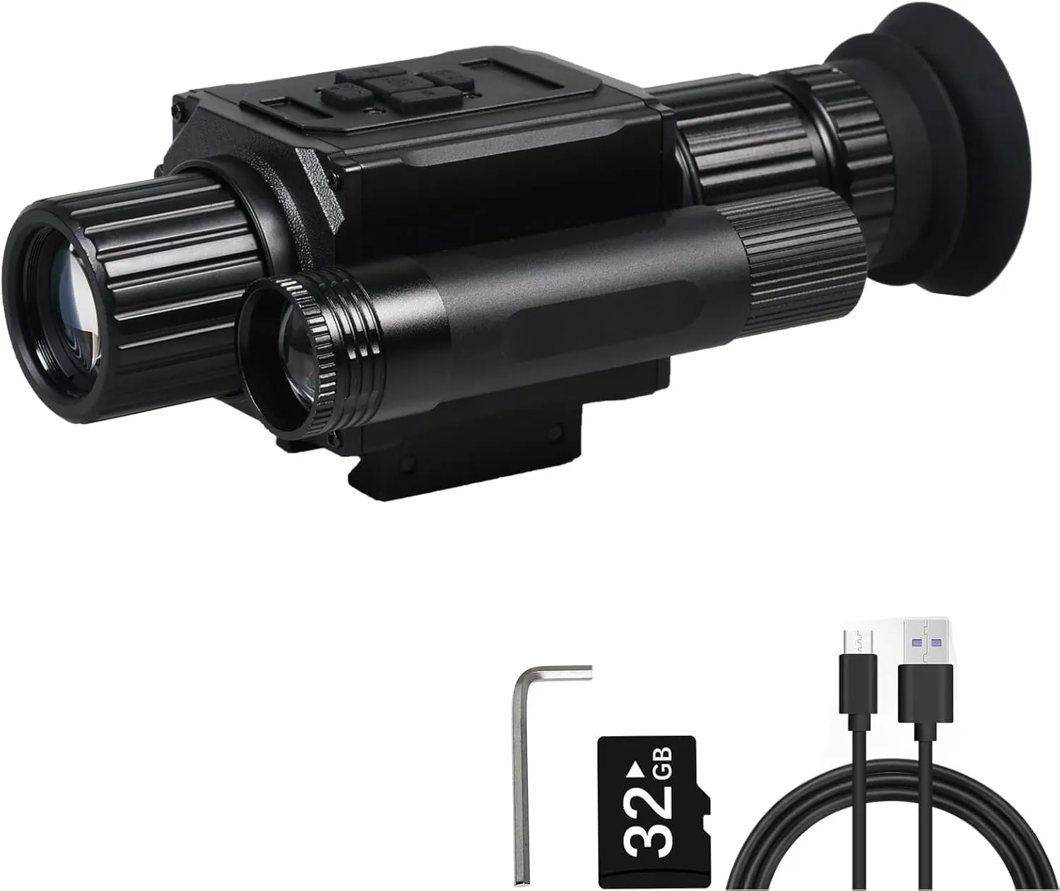 Digital Night Vision Monocular HD 1080P Infrared Night Vision Scope with 5X AI Zoom Video Recording, Hunting Night Vision Camera for Surveillance & Wildlife Observation