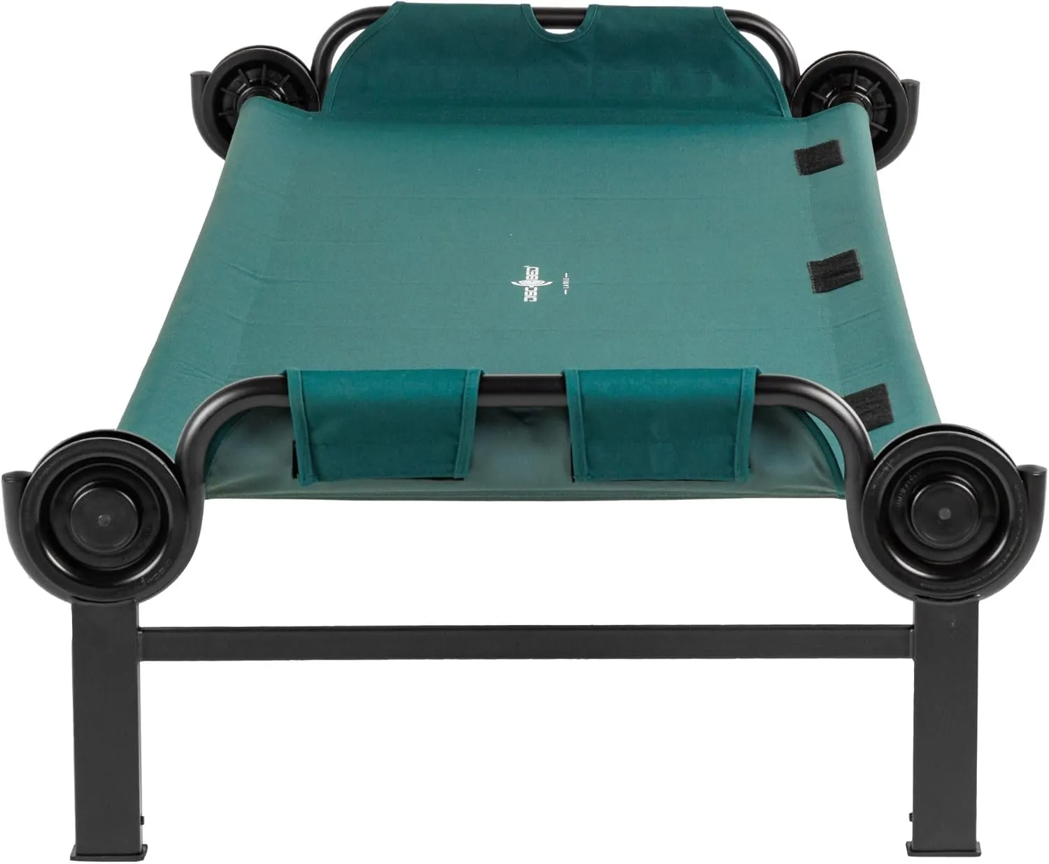 Disc-O-Bed Large Outdoor Modular 1 Person Single Camping Cot Portable Bed with 2 Height Options for Adults, Sleep Solution for Tents, Green
