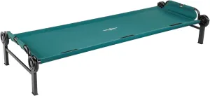 Disc-O-Bed Large Outdoor Modular 1 Person Single Camping Cot Portable Bed with 2 Height Options for Adults, Sleep Solution for Tents, Green