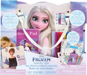Disney Frozen Activity Tote – Ultimate Princess Adventure Bag with Coloring Books, Stickers, Crayons & Games – Travel-Friendly Art Set for Girls Ages 3  – Great Gift for Creative Play