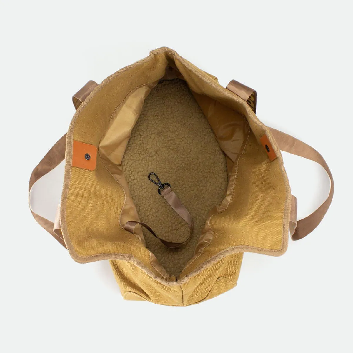 Dog Tote Bag, Soft Sided Pet Carrier - Canvas Material, Tan, lightweight with large pocket
