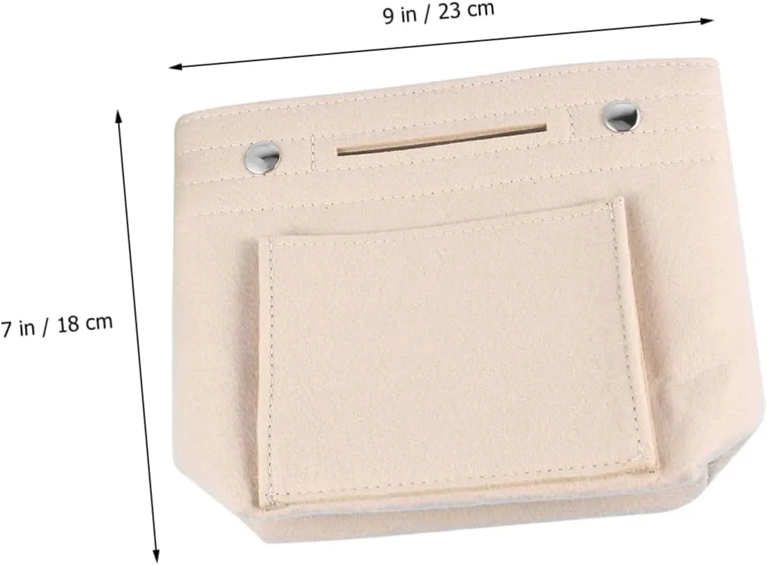 DOITOOL 3pcs Travel Makeup Bag Makeup Bags Makeup Storage Bag Cosmetic Bag Felt Cloth Multiple Pockets Miss, Beigex3pcs, mediumx3pcs
