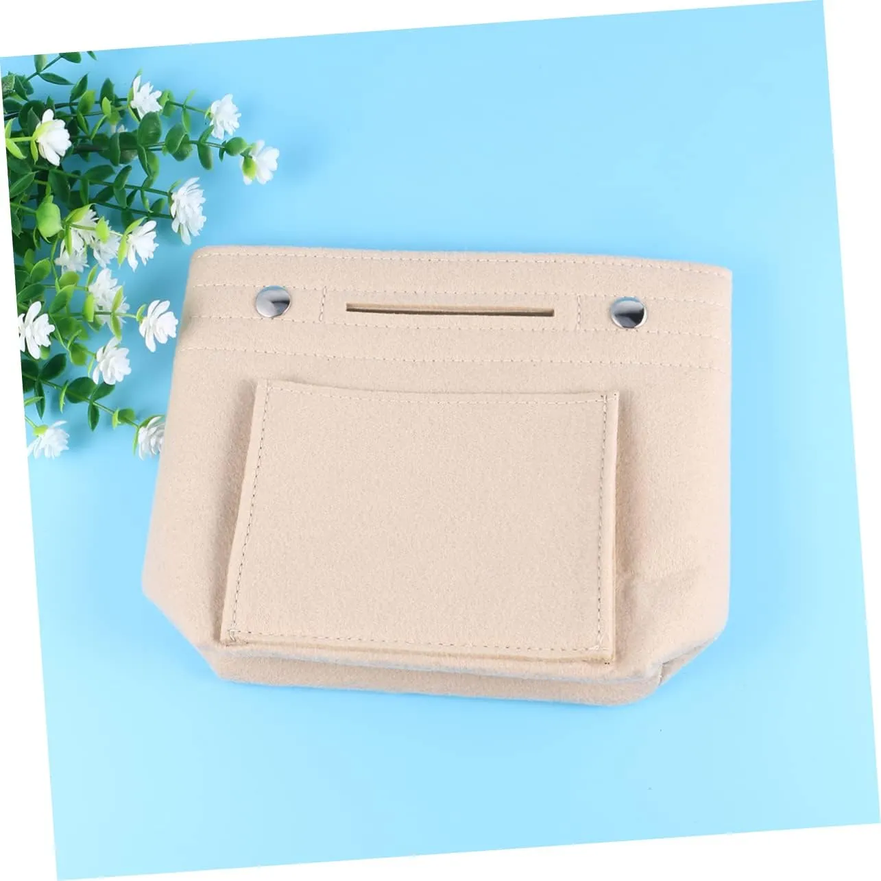 DOITOOL 3pcs Travel Makeup Bag Makeup Bags Makeup Storage Bag Cosmetic Bag Felt Cloth Multiple Pockets Miss, Beigex3pcs, mediumx3pcs